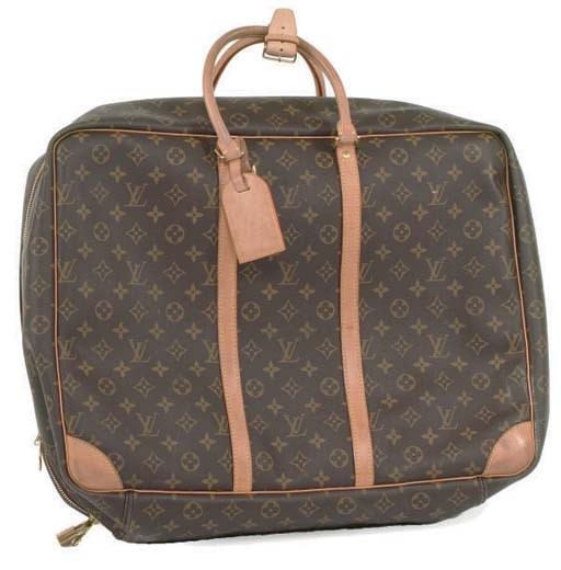 A LOUIS VUITTON MONOGRAMED LEATHER SUITCASE,