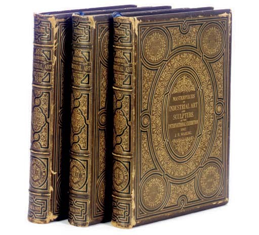 A SET OF THREE LEATHER BOUND VOLUMES OF 'MASTERPIECES OF INDUSTRIAL ART AND SCULPTURE AT THE INTERNATIONAL EXHIBITION, 1862'