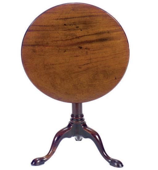 A GEORGE II MAHOGANY TRIPOD TABLE,