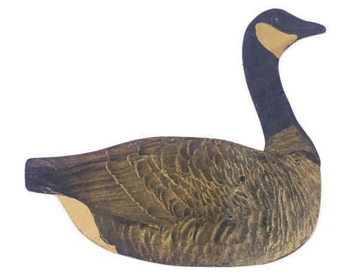 A CANADIAN FIBERBOARD GOOSE DECOY,