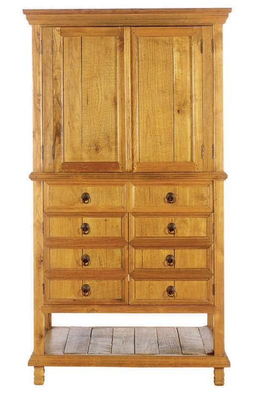 A PINE TELEVISION CABINET,