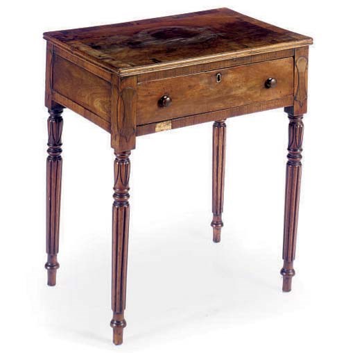 A VICTORIAN MAHOGANY SIDE TABLE,