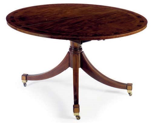 A MAHOGANY BREAKFAST TABLE,