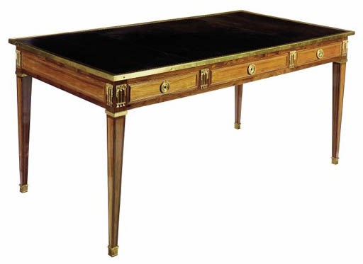 A MAHOGANY AND GILT-METAL MOUNTED BUREAU PLAT,