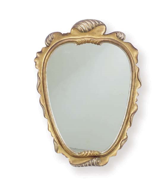 A PAIR OF CARVED GILTWOOD MIRRORS,