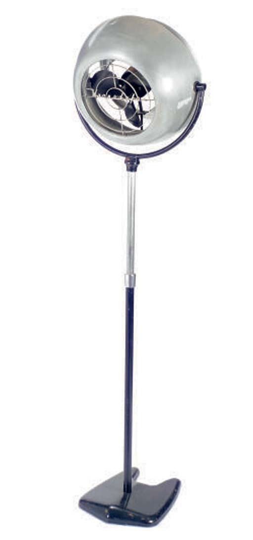A 'VONNARO' STANDING CHROMED METAL FLOOR FAN,