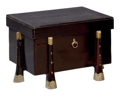 A Pair of Japanese Lacquer Chests with Legs (Karabitsu)