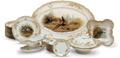 A BERLIN PORCELAIN GAME SERVICE