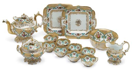 A JACOB PETIT PORCELAIN TEA SERVICE