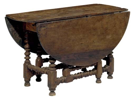 A SPANISH CHESTNUT GATE-LEG TABLE