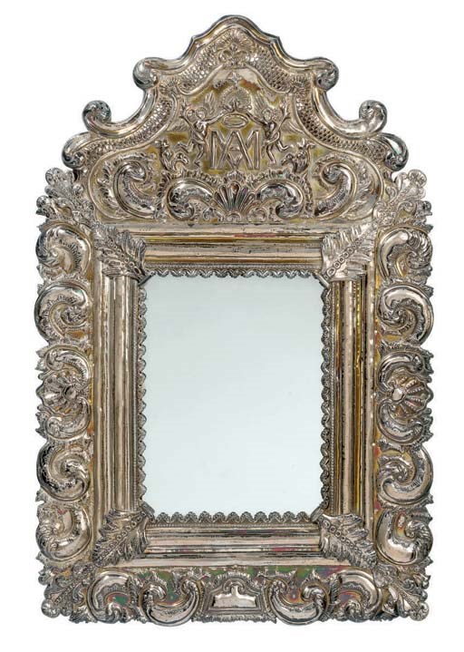 A SPANISH COLONIAL SILVER FRAME