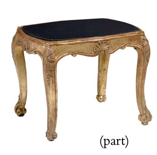 A SET OF THREE ITALIAN GILTWOOD LOW TABLES