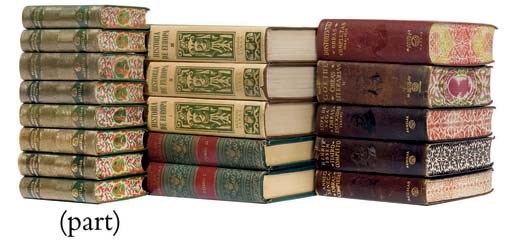 HISTORY AND LITERATURE. A collection of approximately 215 books on history and literature, including: FISHER, Herbert A. Historia de Europa. Buenos Aires, n.d. 3 volumes, 8o. - BUCK, Pearl S. Novellas. Barcelona, 1960.  4 volumes, 8o. - LOUYS, Pierre. Romans & Nouvelles. Paris, 1934. 7 volumes, 8o. - and numerous others, 8o and 4o, various bindings, condition varies 	 (215)