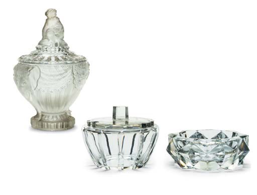 THREE BACCARAT GLASS ITEMS