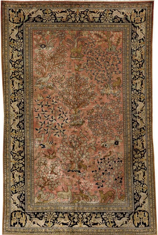 A SILK QUM RUG