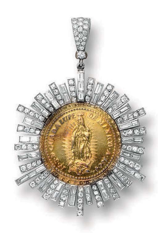 A GUADALUPE DIAMOND MEDALLION