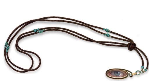 A TURQUOISE AND ROCK CRYSTAL PENDANT NECKLACE