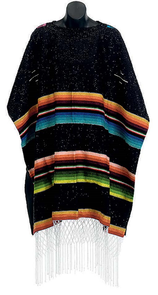 A WOOL AND BEADED SERAPE