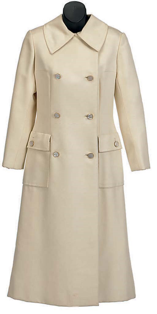 A CHRISTIAN DIOR IVORY HONEYCOMB SILK THREE PIECE ENSEMBLE
