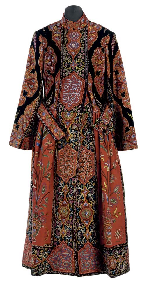 A CHRISTIAN DIOR THREE-PIECE ENSEMBLE MADE OF A TURKISH EMBROIDERED HANGING