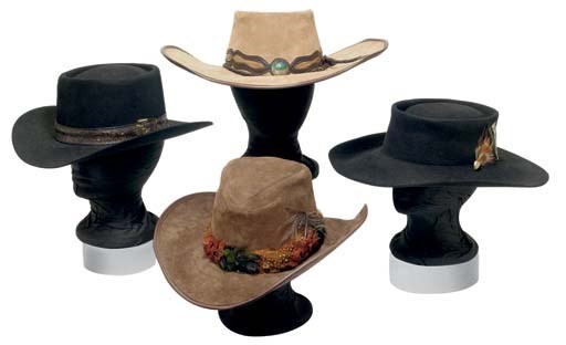 A GROUP OF FOUR HATS