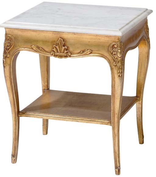 A LOUIS XV STYLE GILTWOOD OCCASIONAL TABLE