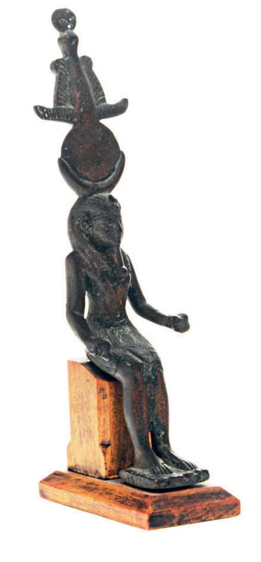 AN EGYPTIAN STYLE BRONZE FIGURE OF IAH