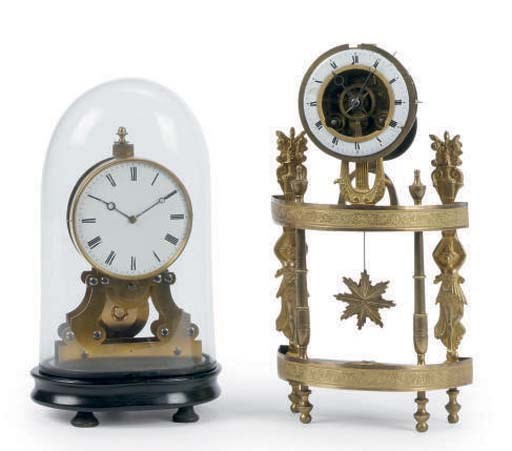 A FRENCH GILT-BRONZE TABLE CLOCK,