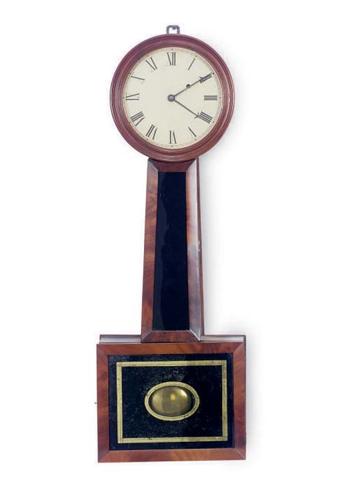 A MAHOGANY BANJO CLOCK,