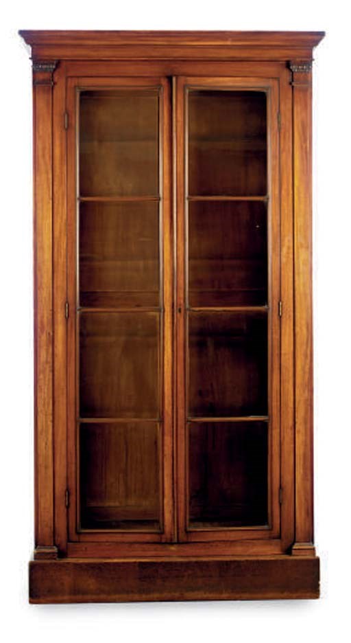 A MAHOGANY BOOKCASE,