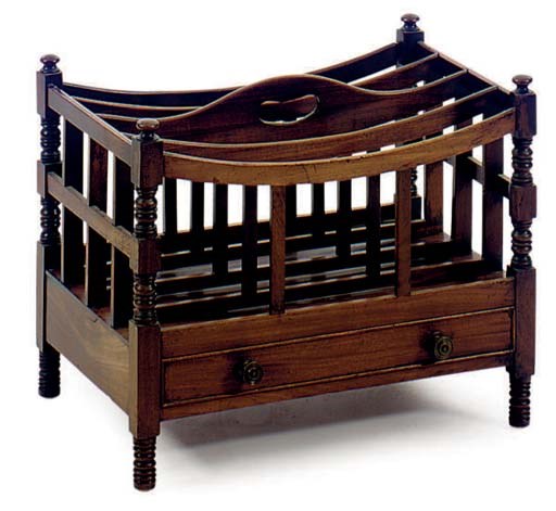 A REGENCY MAHOGANY CANTERBURY,