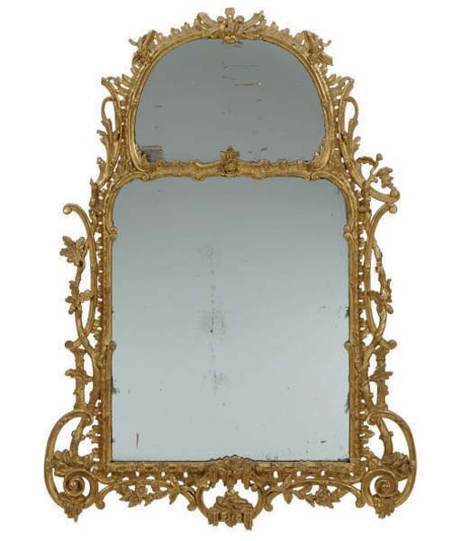 A GILTWOOD MIRROR,