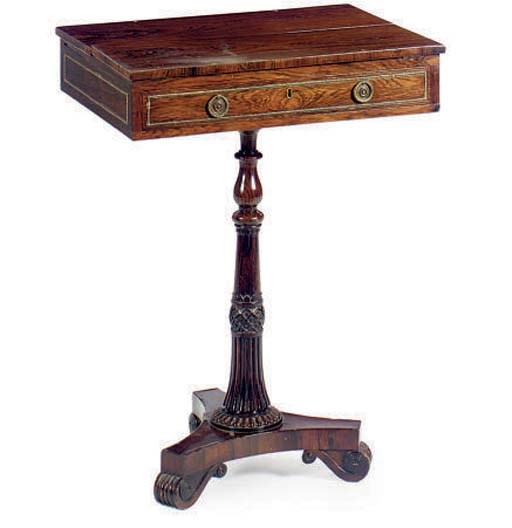 A REGENCY ROSEWOOD WRITING-TABLE**,
