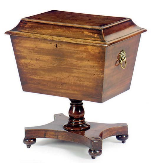 AN EARLY VICTORIAN MAHOGANY WINE COOLER,