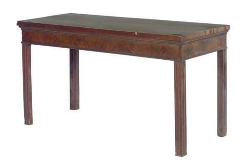 A GEORGE III MAHOGANY LIBRARY TABLE,