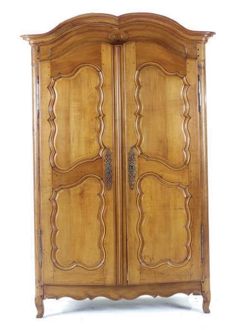 A LOUIS XV PROVINCIAL WALNUT ARMOIRE,