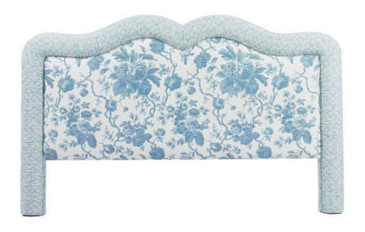 A DOUBLE UPHOLSTERED HEADBOARD AND TWO SINGLE HEADBOARDS,