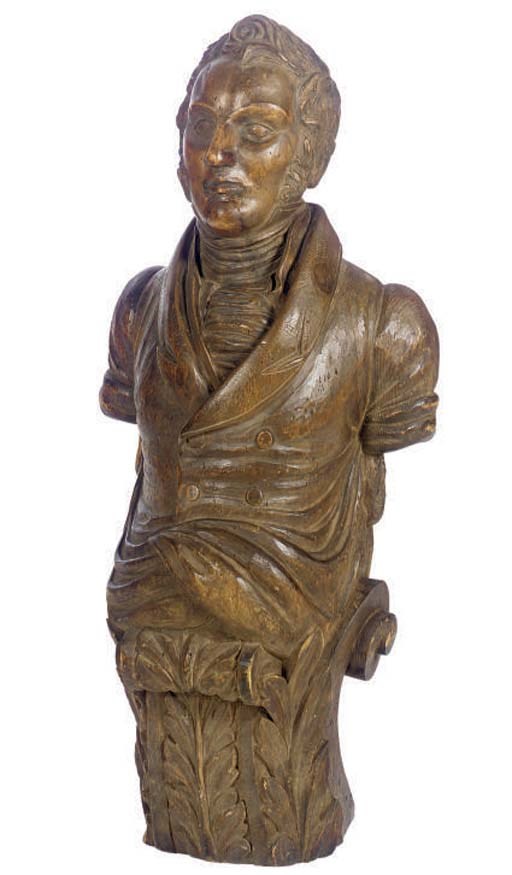 A FIGUREHEAD OF ANDREW JACKSON,