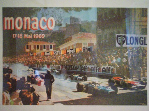 1969 Monaco Grand Prix poster by R Maestri