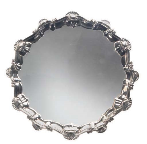 A GEORGE II SILVER SALVER,