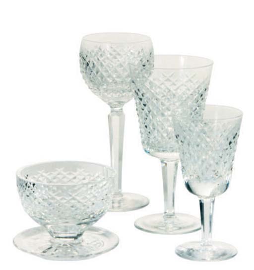AN AMERICAN CUT GLASS PART STEMWARE SERVICE,