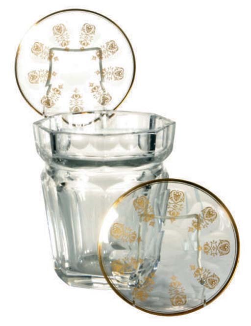 A GROUP OF FRENCH GLASS TABLEWARE,