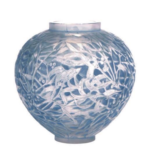 A FRENCH GLASS VASE,