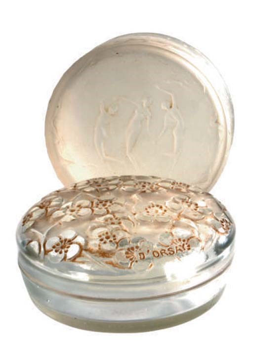 TWO FRENCH GLASS BOXES AND COVERS,