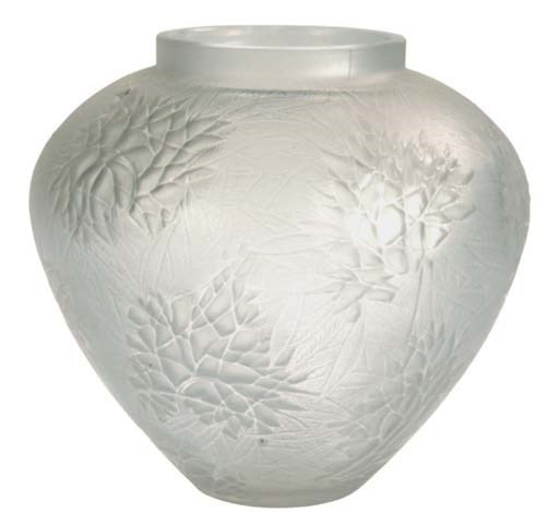 A FRENCH GLASS VASE,