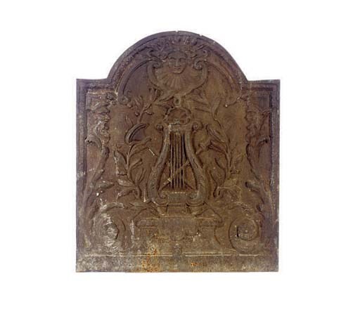 AN ENGLISH CAST IRON FIREBACK,