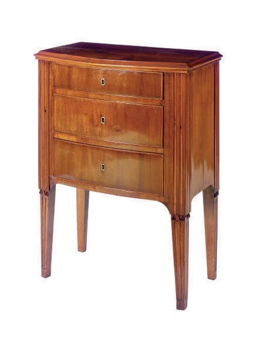 A NORTH EUROPEAN MAHOGANY COMMODE,