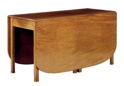 A MAHOGANY GATELEG DINING TABLE,