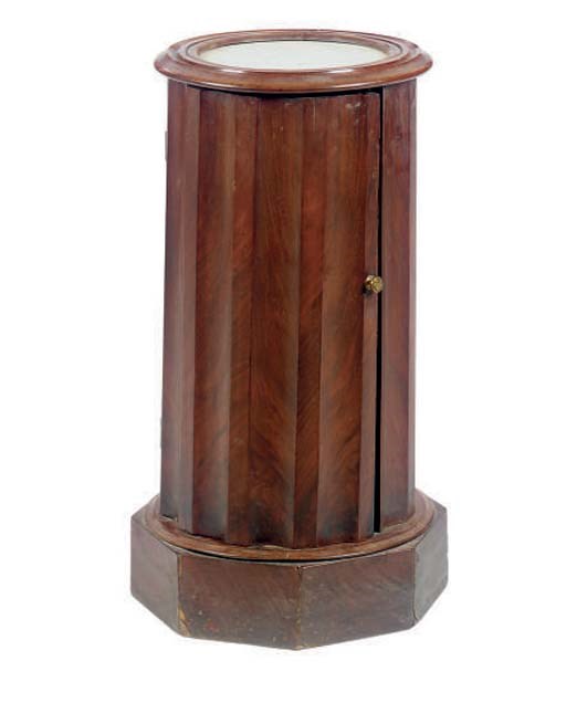 A MAHOGANY POT CUPBOARD,