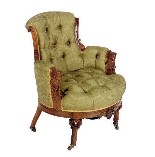 A ROSEWOOD ARMCHAIR**,